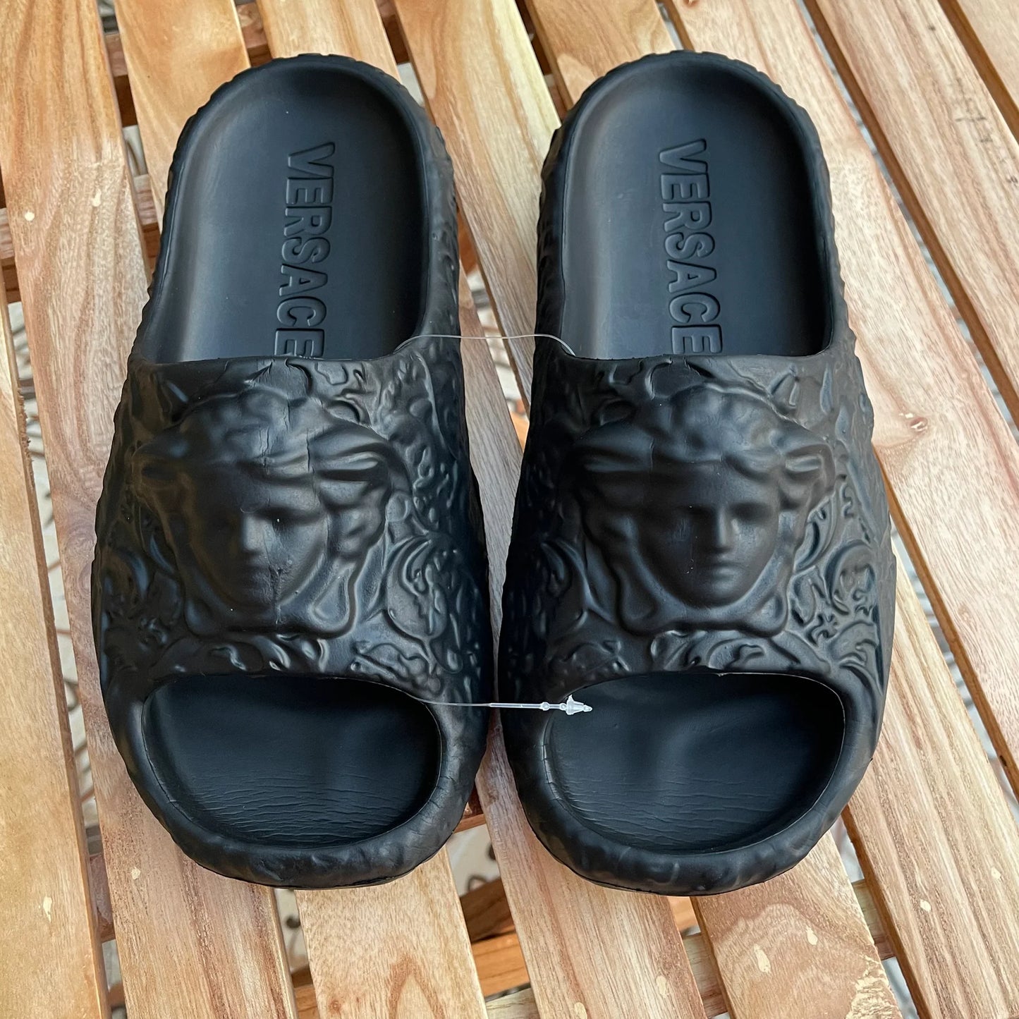 Versace Black Aura Slides