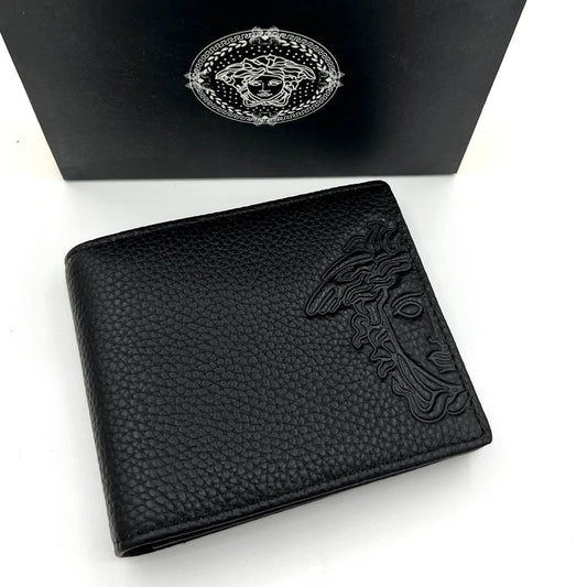 Versace Signature Black Leather Wallet