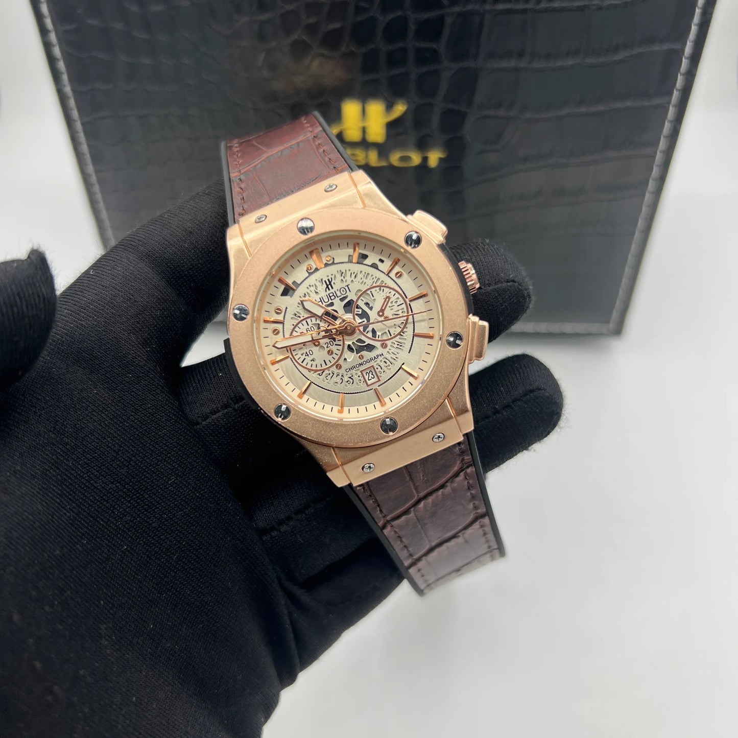 Hublot Brown & Gold Edition – Classic Elegance