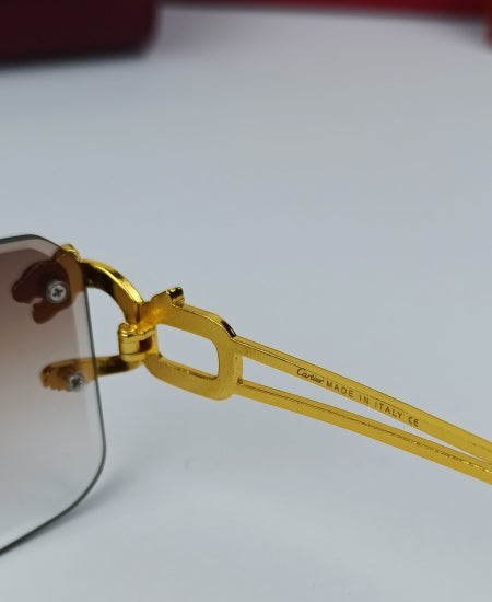 Cartier Sunglasses Golden Brown