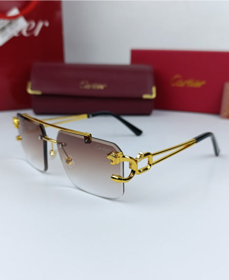 Cartier Sunglasses Golden Brown