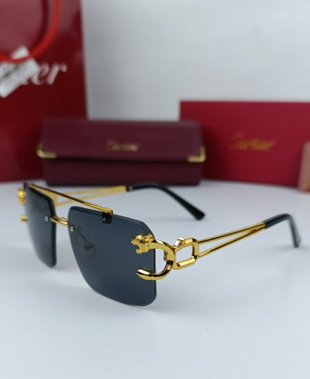 Cartier Sunglasses Golden Black BCS7