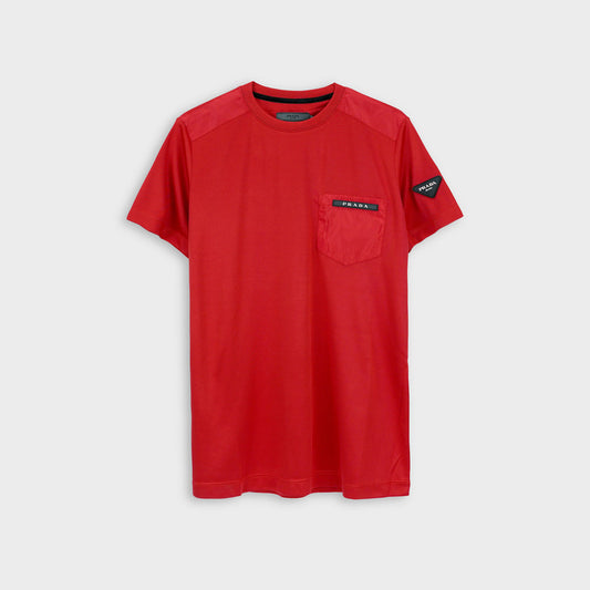 Prada Round Neck Red T-Shirt