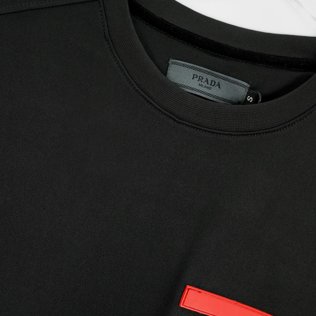 Prada Round Neck Black T-Shirt