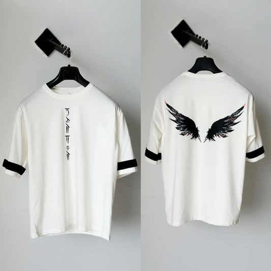 OVERSIZED DRAGON WINGS WHITE PREMIUM T-SHIRT