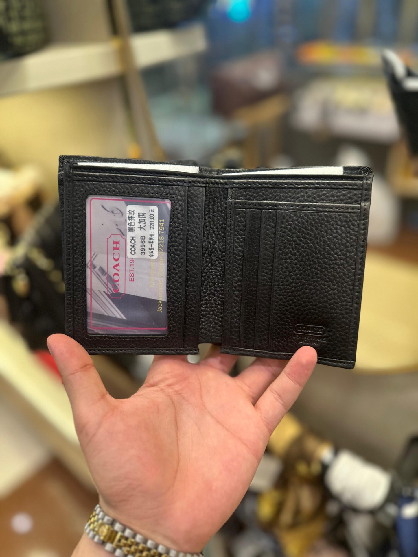 Short Coach Leather Wallet