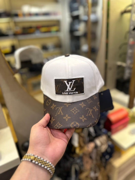 LV White & Brown Premium Cap