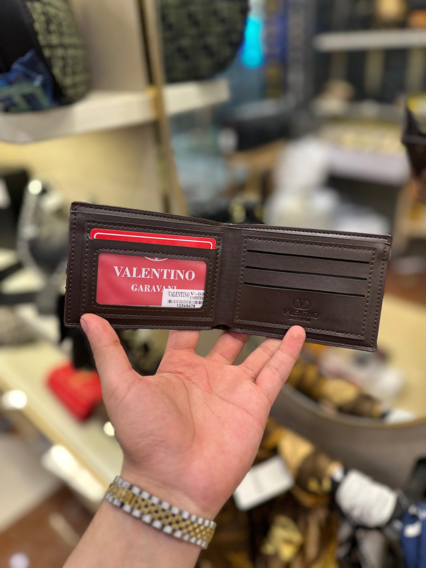 Valentino Wallet Grey/Brown