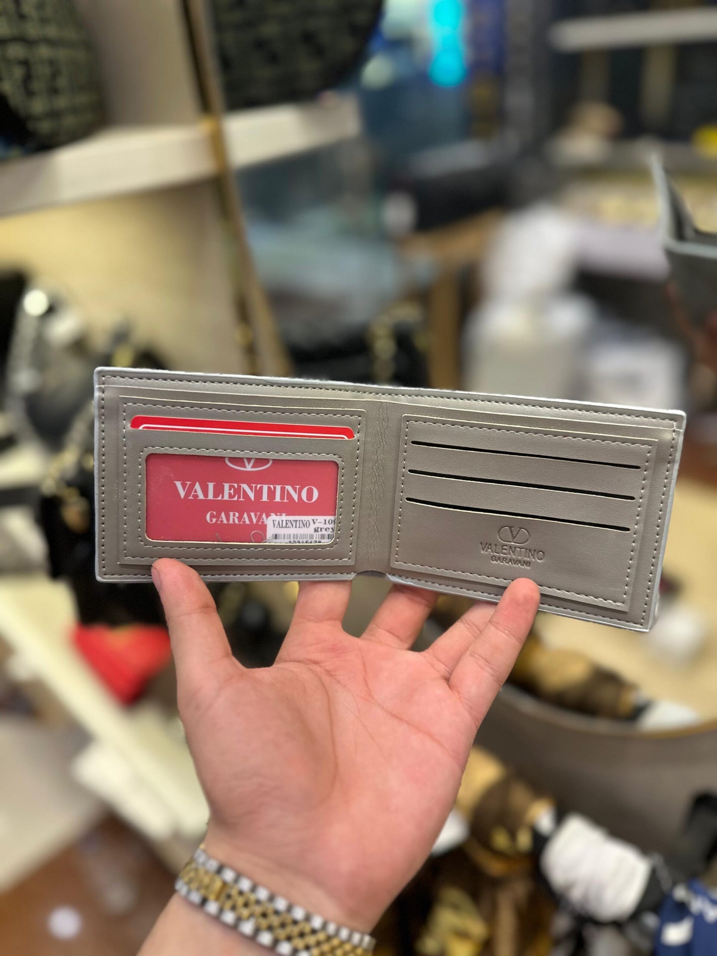 Valentino Wallet Grey/Brown