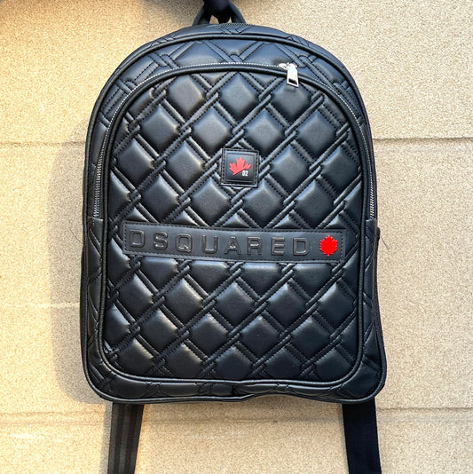 Dsquared2 Luxe Black Leaf Backpack – Modern and Edgy