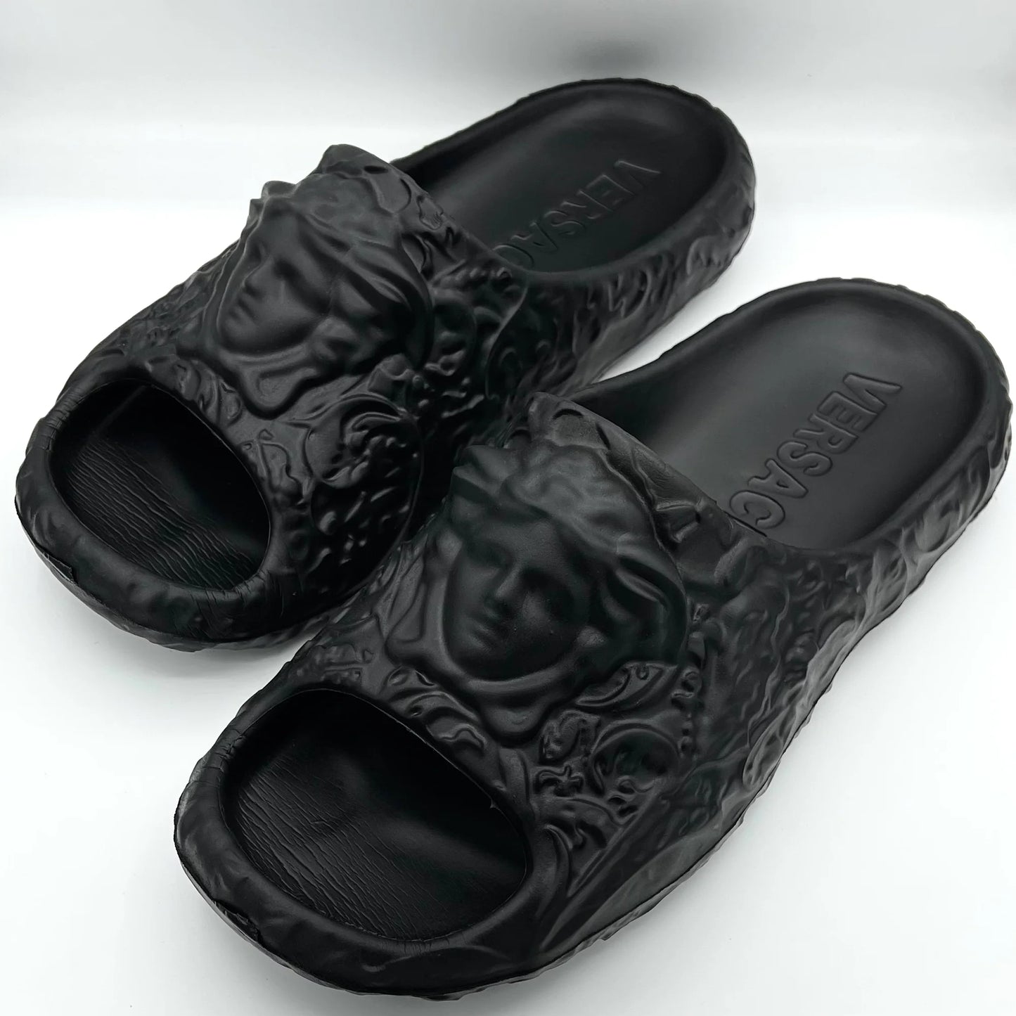 Versace Black Aura Slides